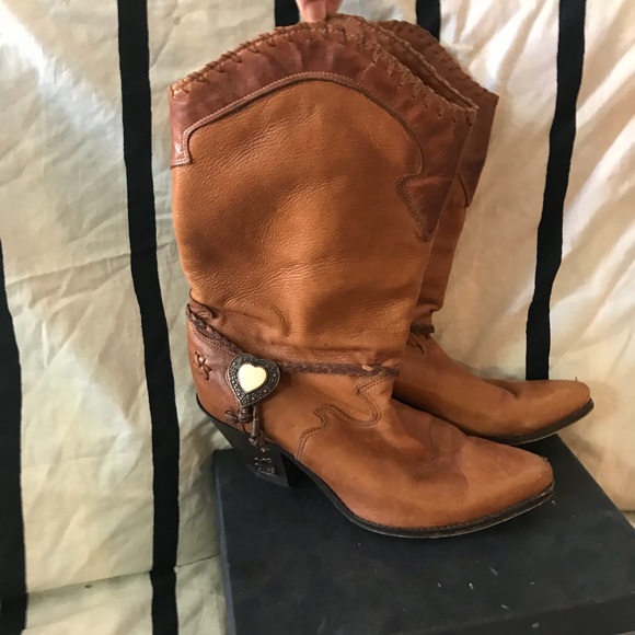 Zodiac 614071 Heart Cowboy Boots anklet size 8 - Picture 1 of 4